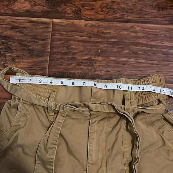 Cabi Brown Discovery Trouser Utility Front Tie Elastic Waist Cropped Pants Boho - Picture 11 of 15